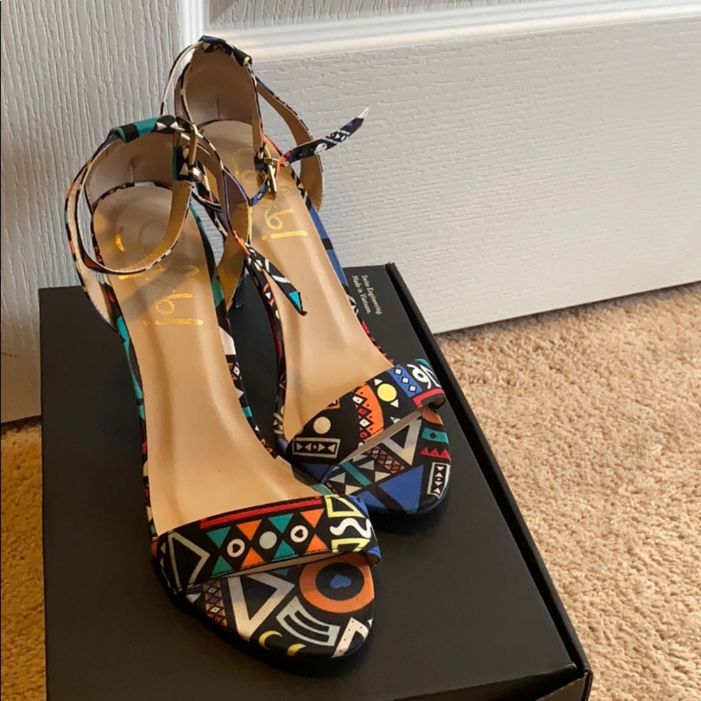 SOLS FB- multi color strap heels